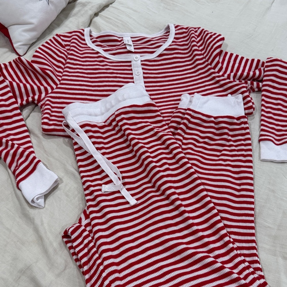 Auden Red and White Striped Top